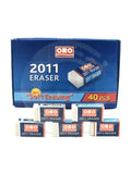 oro soft eraser 2011 eraser pack of 40 erasers