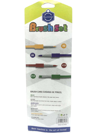Keep Smiling Kids Multi Shapes 4PC Brush Set