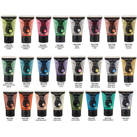 Pentel Acrylic Paints 75ml Tubes Single Piece (All Shades )