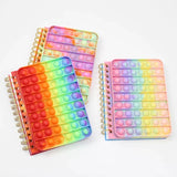 pop it fidget spiral ring binded notebook multicolor copy rainbow theme diary