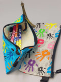 printed nylon zipped stationery pouch