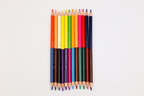 Dollar My Pencil Dual Side Pencil Colors, 6 Pencils With 12 Colors & 12 Pencils With 24 Colors