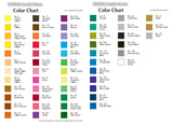 Sakura Acrylic Paints Tube 75ml Color Chart 