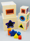 Wisdom Shape Set Box Wooden Shape Sorter Learning Toy For Kids