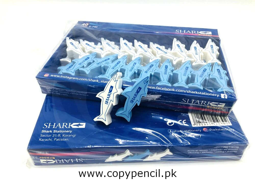 Shark Pencil Erasers Pack Of 40 Shark Shaped Erasers
