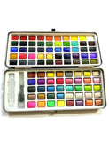 Seamiart Solid Watercolor Paints 90 Color set of  Basic, Shimmer and Neon