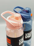 portable sports and travel water bottle blue and pink