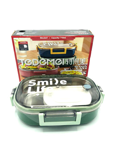 High Quality Stainless Steel Lunch Box Hot Cold Resistance Rectangle Shape 710ML