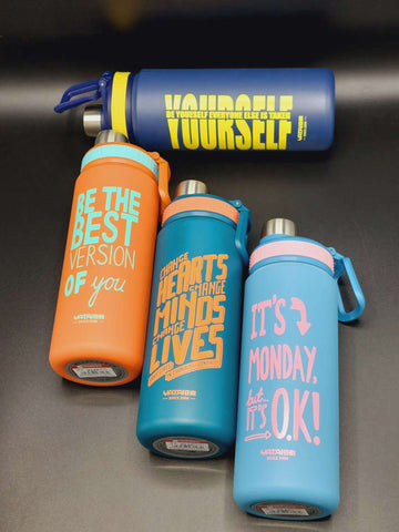 Typography Design Stainless Steel Sport Thermos 