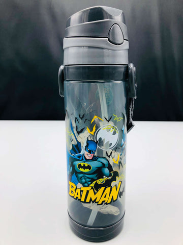 Batman BPA Free Plastic Water Bottle Sipper With Straw Push lock System For Girls
