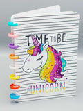 fancy ring binding unicorn theme notebook 