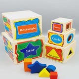wooden toys for kids, shape sorter educational toy, learning toy with colors, numbers and shapes