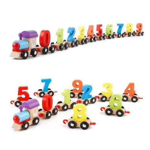 Magnetic Digital Train Toy For Kids Wooden Number Cars Fun Learning Magnetic Train For Toddlers