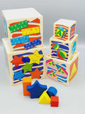 Wisdom Shape Set Box Wooden Shape Sorter Learning Toy For Kids