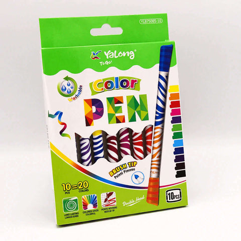 Yalong Double Head, Brush Tip Color Pens